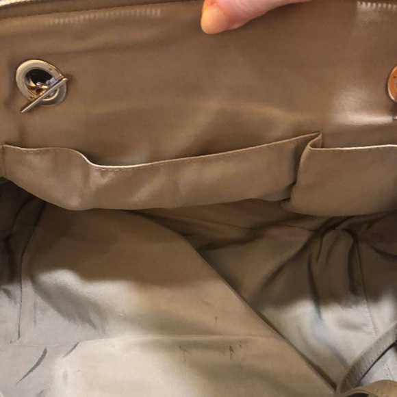 Large Grey Lambskin Bowler Bag - Picture 9 of 15